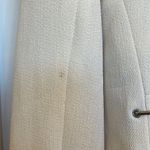 Kasper 8P Petite Cream 3 Button Silver Accent Work Office Blazer Jacket Seamed Photo 4