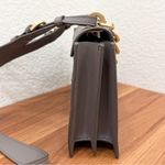 ZAC ZAC POSEN Earthette Gray Leather Top Handle Gold Chain Crossbody Bag Photo 5