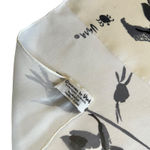 Vintage Vera Neumann Ladybug Monochrome Rose Print Silk Scarf White Photo 2