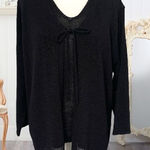 Lane Bryant Black Knit 3/4 Sleeve Cardigan Twinset Sweater Set Sz 18/20 **READ** Photo 0