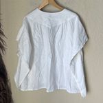 Horses atelier white poncho style v neck blouse Size L Photo 8