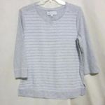 LIVE LOVE LOUNGE, SZ SMALL, GRAY STRIPE PULL OVER SHIRT Photo 0