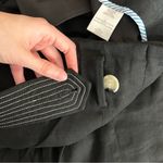 Veronica Beard Sunny Linen Blend Wide Leg Pants in Black Size 6 Photo 11