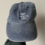 Denim “don’t forget to smile” hat Blue Photo 0