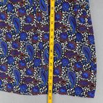 Sandro  Paris Womens Silk Floral Top Sz 1/S Short Ruffle Sleeves Tie Neck Boho‎ Photo 7