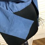 ZARA  Cropped Blouse Long Sleeve Button Front Blue Small Photo 7
