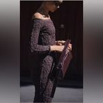 ZARA Textured Off-The-Shoulder Midi Dress - Woman’s Size Large Photo 9