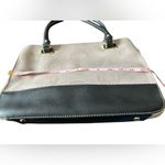 Anne Klein Women's Monogram Tote Bag Black Beige Gold Lion Accent Photo 6