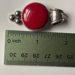 Vintage 925 Silver Red Coral Pendant signed necklace menswear womenswear Photo 7