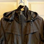 Cole Haan  Womens Black Hooded Water Resistant Trench Coat Size S Photo 8