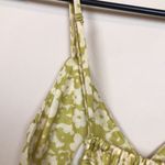 Urban Outfitters  Women’s Babydoll Floral Mesh Yellow Beige Cropped Tank Top Photo 4