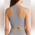 Zella  Gray Racerback Sports Bra with Scoop Neckline Photo 1