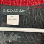 Blizzard Bay M sequin open front Cardigan vest Sweater merry bright snowman Red Size M Photo 3