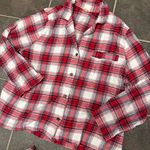 Eberjay Eberjey Gisele Flannel Long Pajamas PJ Set Tartan Plaid/Haute Red Medium Photo 3