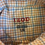 IZOD  Button Down Short Sleeve Shirt Mens Casual White Large Photo 2