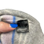 360 Cashmere Rosa Sweater Long Sleeve V-Neckline Striped Gray Blue Size XS Photo 8