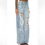 NWT SER.O.YA Fiona Low Rise Wide Leg in Tidal Size 29 Destroyed Distressed Blue Photo 3