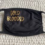 GOLD BLOODED San Francisco 49ers Two Layer Black Fabric Mask NWOT Photo 0