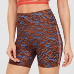 Aerie OFFLINE By Goals Crochet Inset 5" Bike Short Brown Size Small Photo 0