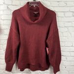 Vince Camuto Cowl Neck Sweater Drop Shoulder Soft Crisp Merlot/Burgundy S NWT Photo 0