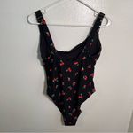 We Wore What  Ruched Cup One Piece Swimsuit Black Cherries XL Photo 6