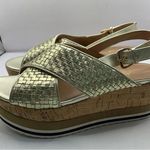 Linea Paolo  SANDAL platform Gold slingback open toe size 5M F15 Photo 0