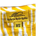 Roberta Roller Rabbit Roberta Roller Rabbit Yellow White Tunic 100% Cotton Size XS Boho Resort Wear Photo 3