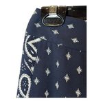 CAbi Pants Women 2 Navy Blue White Geometric Track Star Flowy Wide Leg Trousers Photo 6