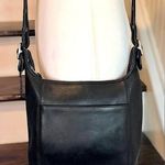 Coach Vintage  Black Leather Bleeker Slim Duffle Feeder Crossbody Shoulder Bag Photo 3