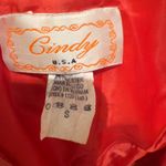 Vintage Cindy USA Orange Strapless Ruched Pleated Bubble Hem Mini Dress Size S Photo 1