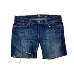 7 For All Mankind 7FAM Seven For All Mankind Dojo Denim Shorts Size 32 Dark Wash 7" Inseam Photo 0