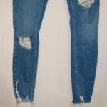 Free People  Women's Size 24 Medium Wash Midi Rise Distressed Skinny Jeans Photo 5