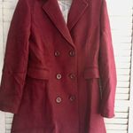 Double Breasted Wool Coat, Large Red Photo 0
