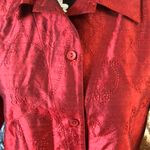 Jaclyn Smith Classic Red Button Down Shirt Medium Photo 4