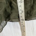 Belle France Women Size S Fit M Blouse Top Silk Olive Green Pullover Boho Fairy Size M Photo 4