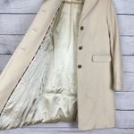 J.Crew Ivory Wool & Cashmere Blend Overcoat Women's Size 4 Petite Coat Winter Photo 6