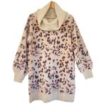Anthropologie Emmy Cowl Neck Wool Blend Leopard Print Tunic Size XL Photo 6