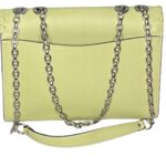 Coach Lane Leather Whipstitch Shoulder Bag Pale Lime Silver Trim Photo 1