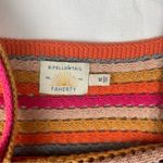 Faherty  women's size medium knit Colorful Striped Crochet Tank Top Photo 2