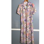 Love + Harmony Lavender Multicolor Pink Short Puffed Sleeves Floral Maxi Dress L Photo 2
