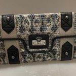 Christian Audigier Snake Clutch Magnetic Closure Python Envelope Purse Black Photo 0