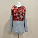 Grey Buffalo Plaid Snowflake Hooded Sweater Size 2XL Gray Photo 3