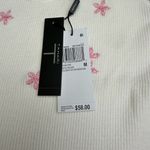 Tahari  White Tank Top with Pink Floral Accents Photo 2