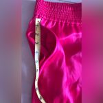 ZARA Pink Magenta Elastic Waist Satin Split Hem Trousers Pants XXL hot pink Photo 10