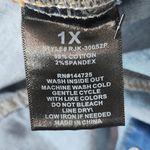 American Bazi Cropped Denim Jacket Size 1X NWT Scrunched Sleeve Jean Jacket Photo 7