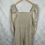 7 For All Mankind  Faux Leather Smocked Ruffled Mini Dress Size L NWT Photo 6