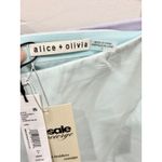 Alice + Olivia NWT Lilia Vegan Leather Crossover Mini Skirt Powder Blue Womens 2 Photo 4