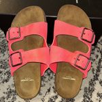 Saint Laurent Jimmy Buckle Flat Sandals in Suede Size 37 Photo 4