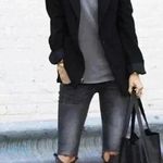 ANINE BING  Distressed Knee Skinny Jeans in Washed Black Sz 27 Photo 0