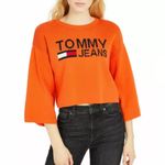 Tommy Hilfiger Jeans Orange Cropped Logo Sweater Photo 8